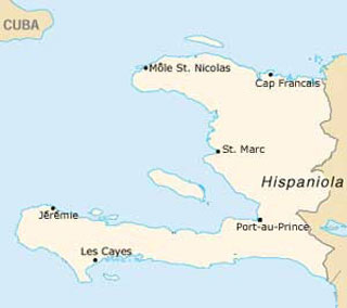Map of Haiti in that time