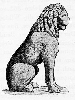 Byzantine lion with runic inscriptions